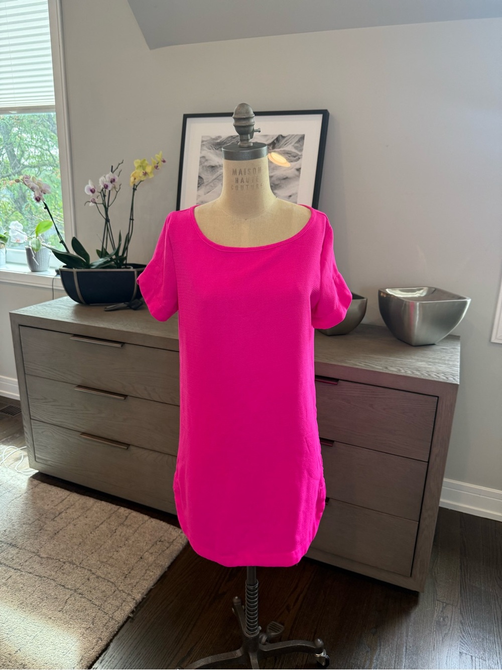 mittoshop Hot Pink Short Sleeve Tunic
